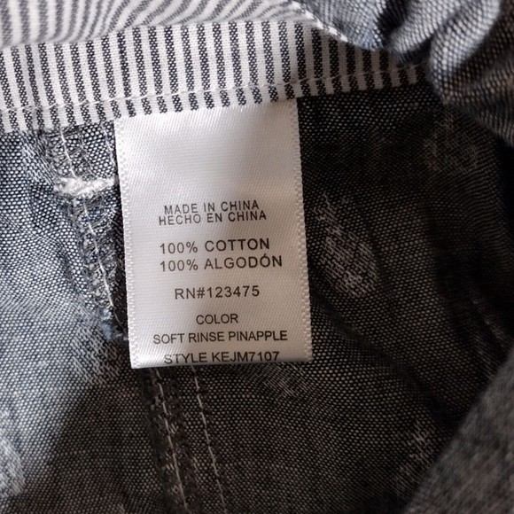 Keds Women's L Grey & White Pineapple Print Belted Tie Front Skirt NWT - Picture 6 of 6